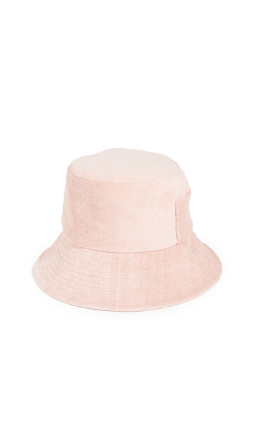 Lack Of Color Terry Cloth Wave Bucket Hat in pink