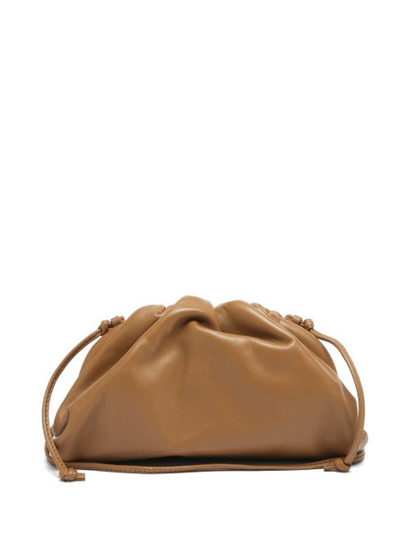 Bottega Veneta - The Pouch Small Leather Clutch Bag - Womens - Tan