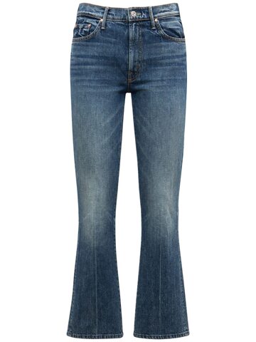 MOTHER The Insider Cotton Blend Ankle Jeans in blue