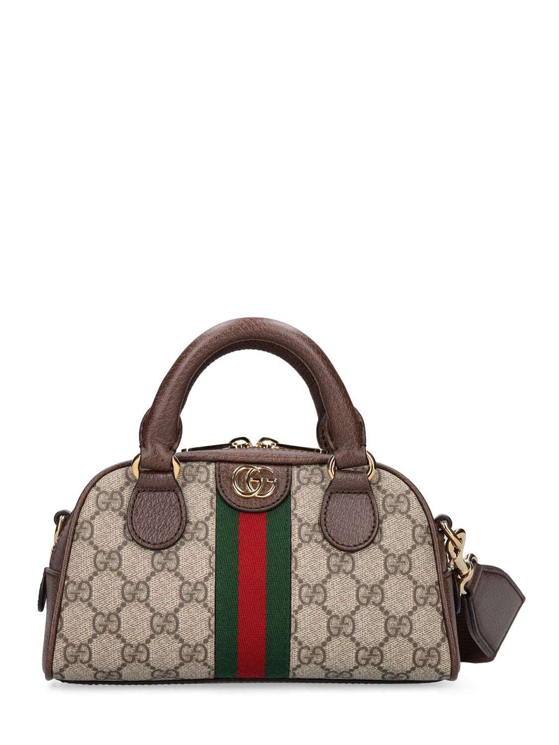 GUCCI Supreme Gg Canvas Top Handle Bag in brown / beige