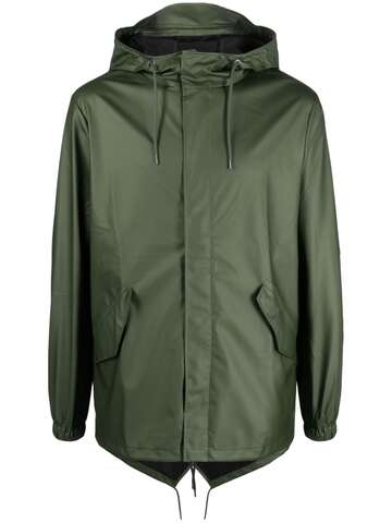 rains fishtail hooded raincoat - green