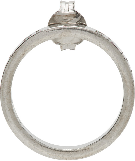 Maison Margiela Silver Number Logo Single Earring