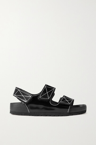 Proenza Schouler - + Birkenstock Arizona Patent-leather Sandals - Black