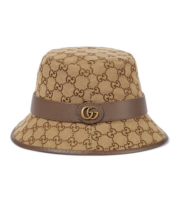 gucci gg canvas bucket hat in brown