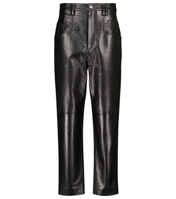 Isabel Marant Dipadelac high-rise slim leather pants in black