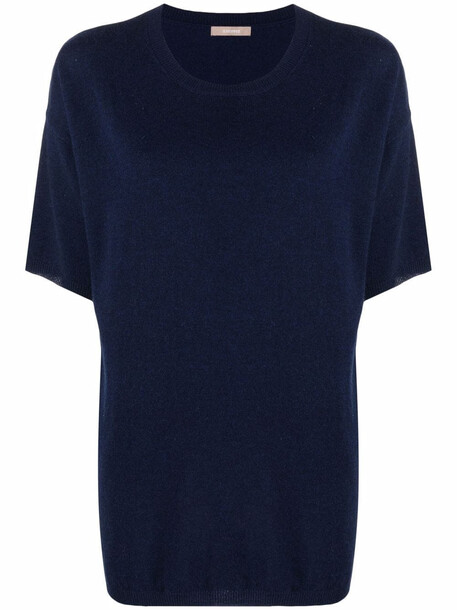 12 STOREEZ oversized short-sleeve jumper - Blue