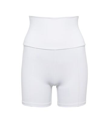 live the process exclusive to mytheresa â geometric biker shorts in white