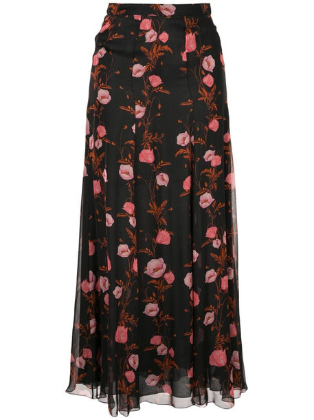Giambattista Valli floral print skirt in black