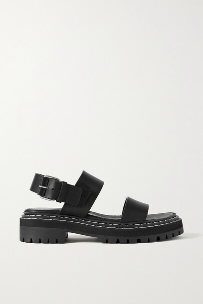 Proenza Schouler - Leather Slingback Sandals - Black