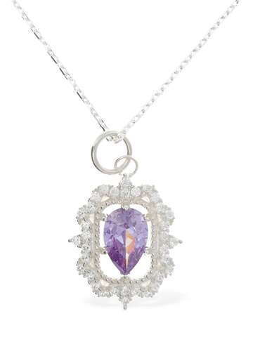 HATTON LABS Cs Pear Pendant Necklace in lilac