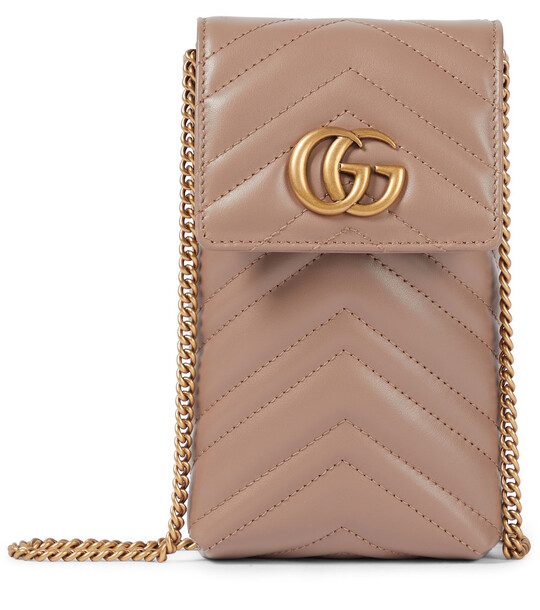 Gucci GG Marmont phone pouch in beige