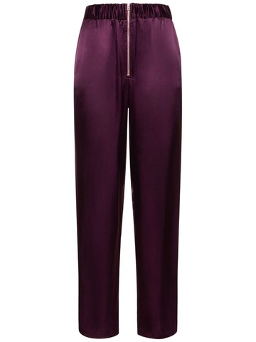 forte_forte viscose satin pants in purple