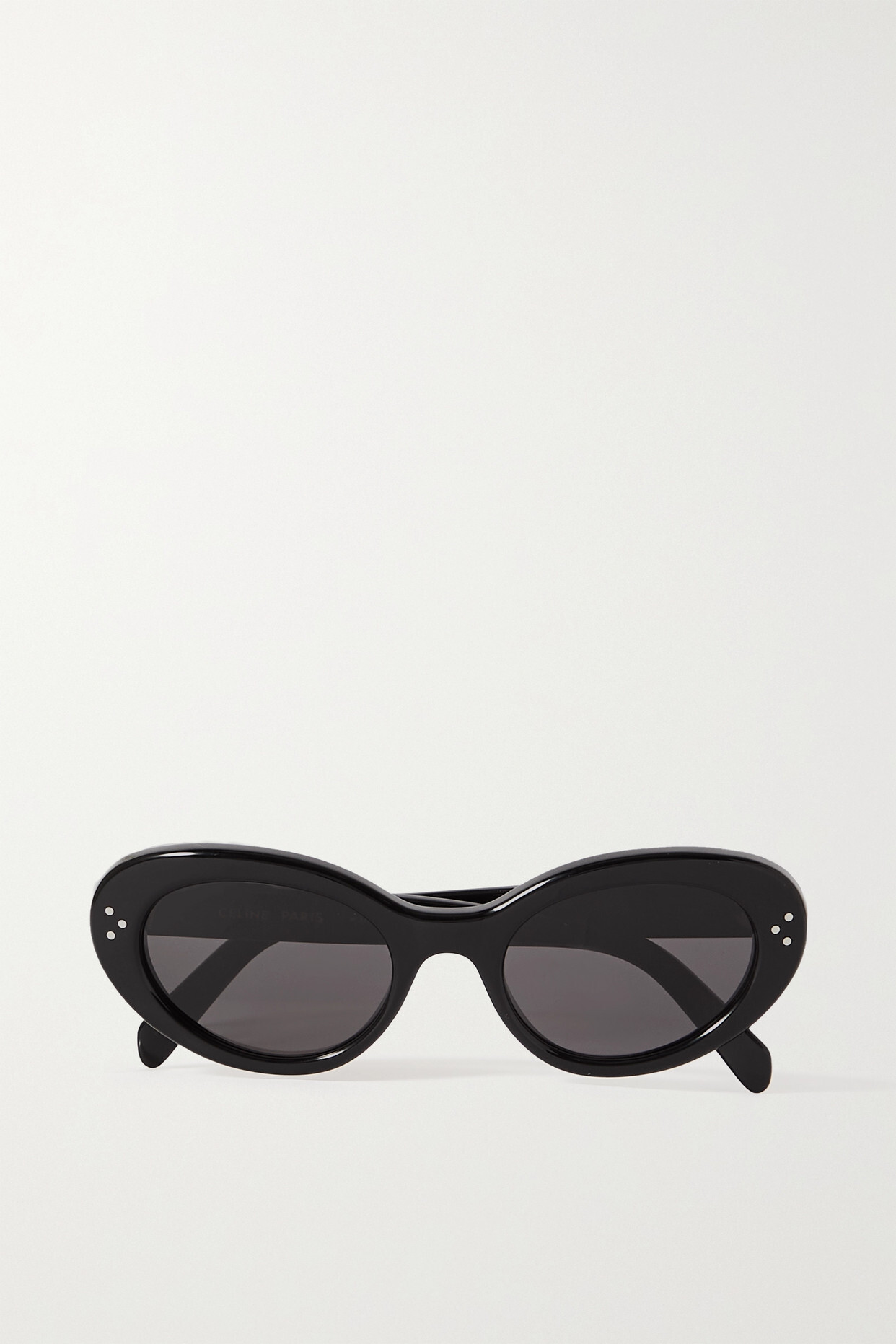 CELINE Eyewear - Oval-frame Acetate Sunglasses - Black