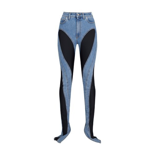 Mugler Trousers in black / blue