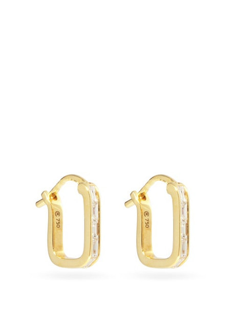 Raphaele Canot - Diamond & 18kt Gold Hoop Earrings - Womens - Yellow Gold