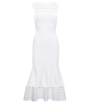 alaã¯a cut-out midi dress in white