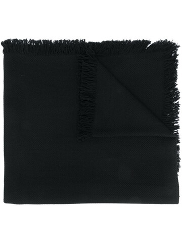 Mackintosh fringed oversized scarf in black