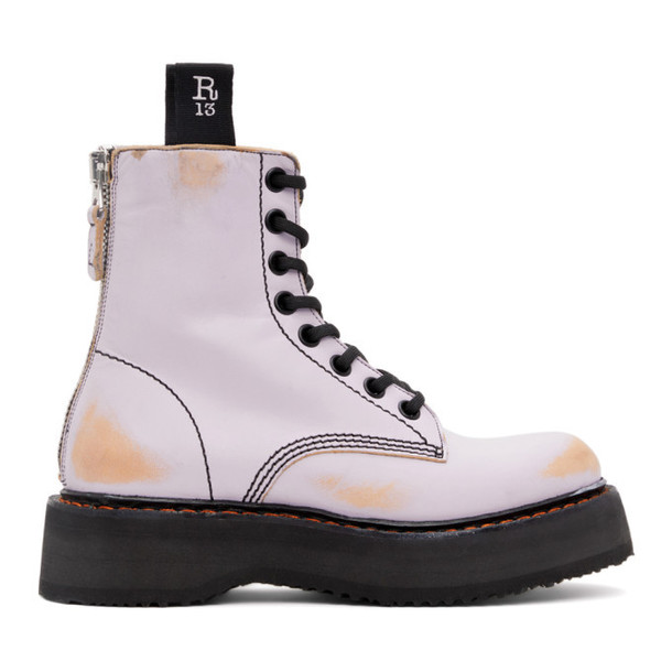 Leather Platform Boots Ssense Donna Scarpe Scarpe con plateau Stivali con plateau 