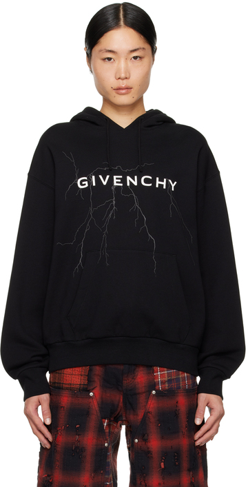 givenchy black graphic hoodie