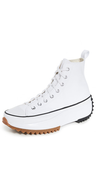 Converse Run Star Hike Hightop Sneakers in black / white