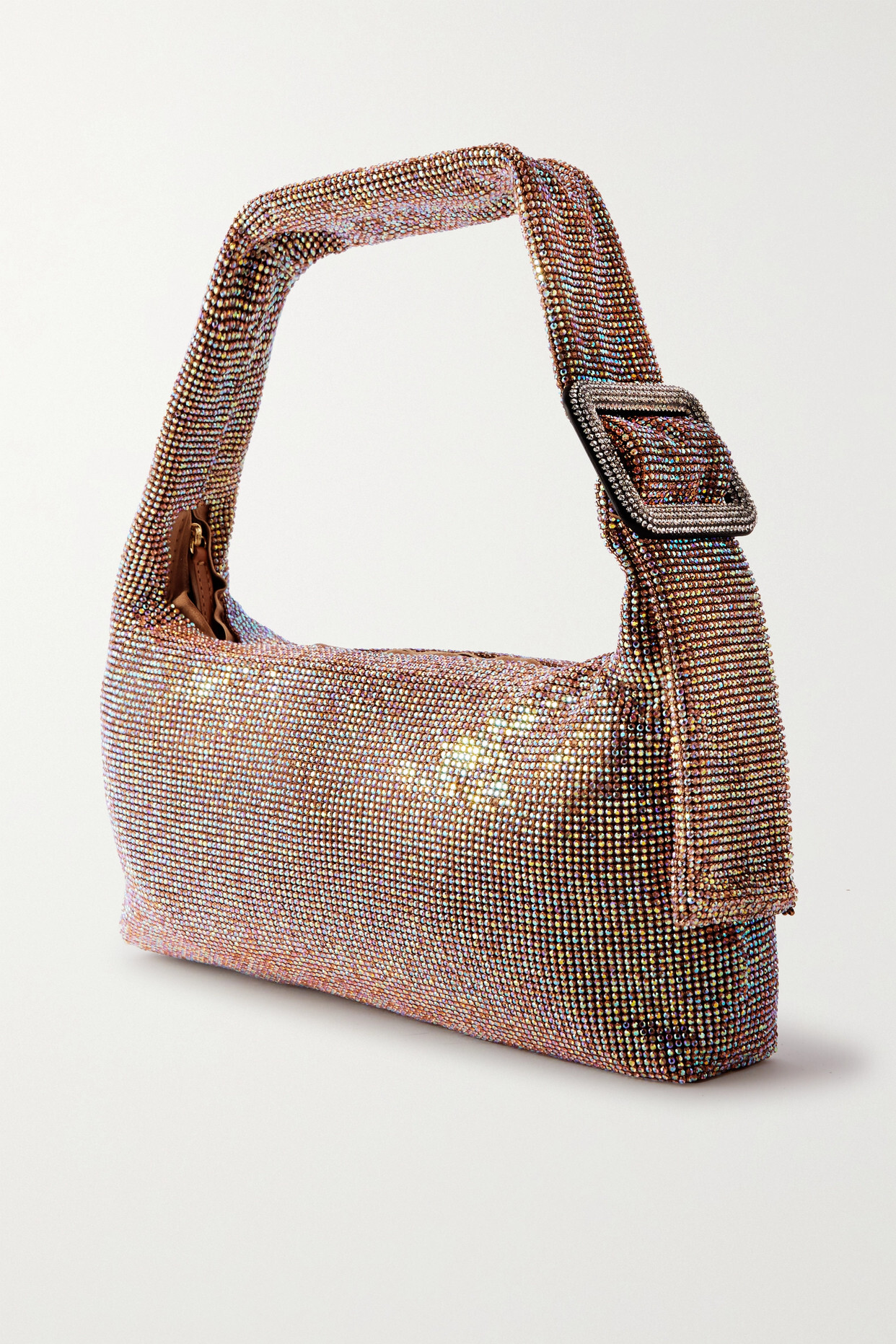 Benedetta Bruzziches - Pina Bausch Crystal-embellished Satin Shoulder Bag - Rose gold
