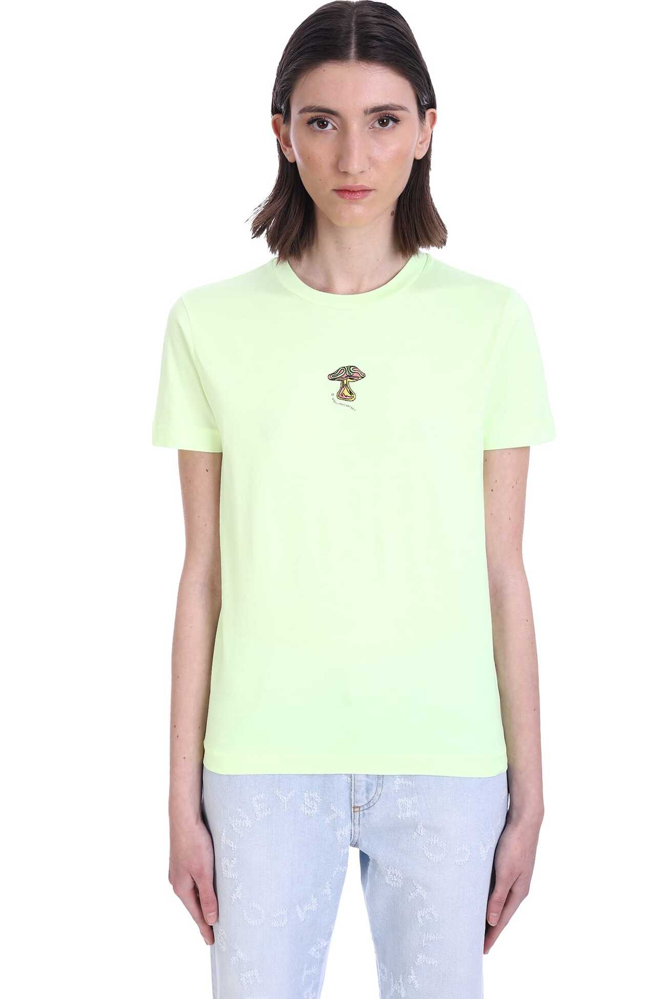 Stella McCartney T-shirt In Yellow Cotton