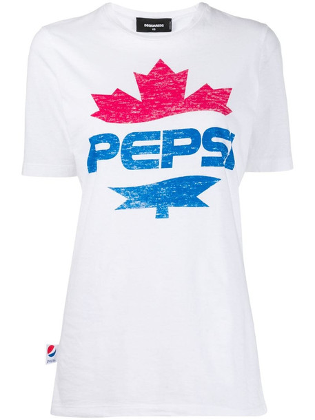 Dsquared2 #D2XPepsi logo print T-shirt in white