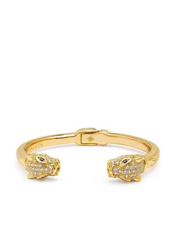 nialaya jewelry panther crystal-embellished bracelet - gold