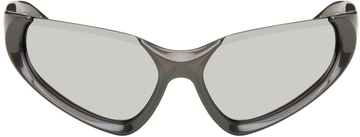 balenciaga gray cat-eye sunglasses in silver