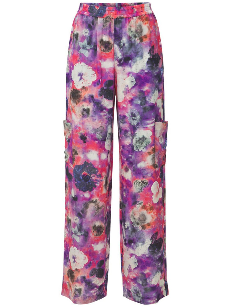 MCQ Relaxed Printed Tech Pants in purple / multi
