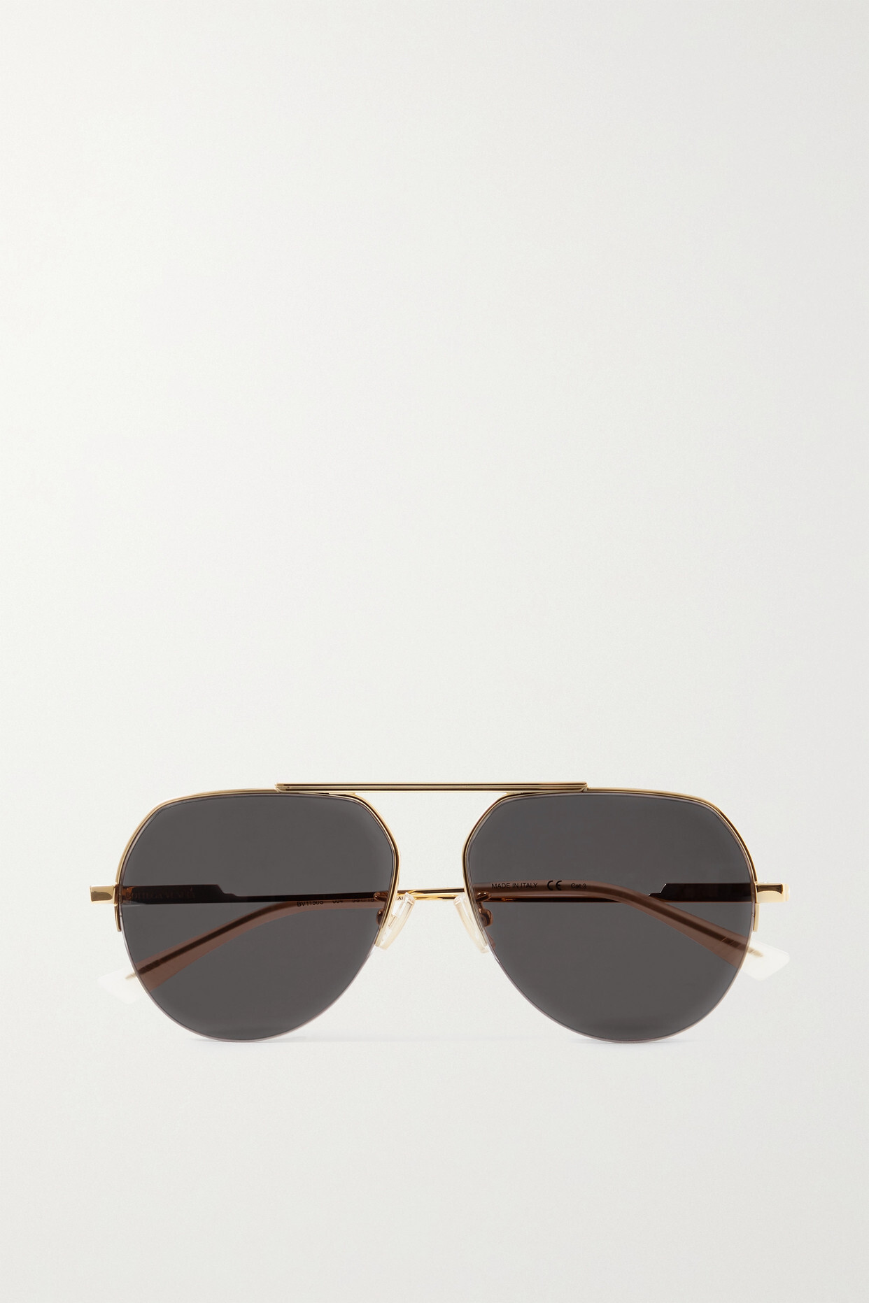 Bottega Veneta Eyewear - Aviator-style Gold-tone Sunglasses - Green