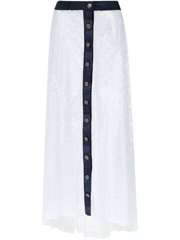 Amir Slama long lace skirt in white