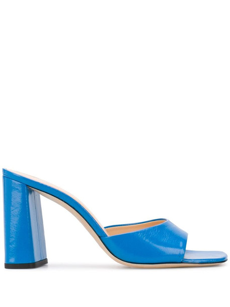 BY FAR Juju mule sandals in blue