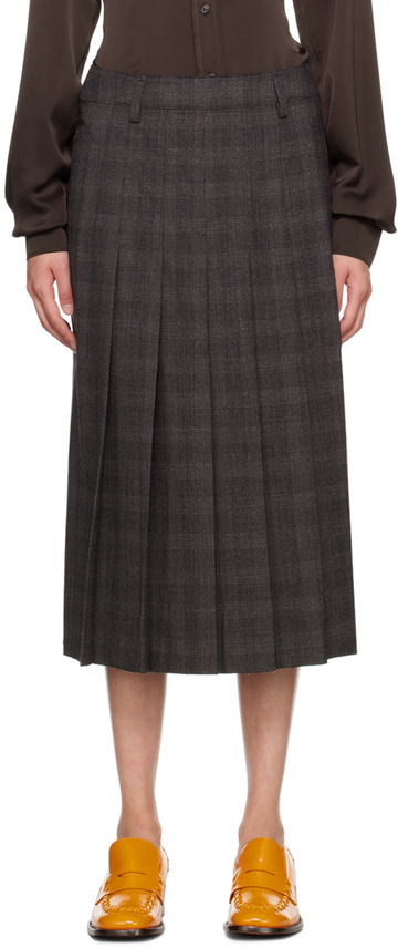 16Arlington Brown Nimue Midi Skirt in charcoal
