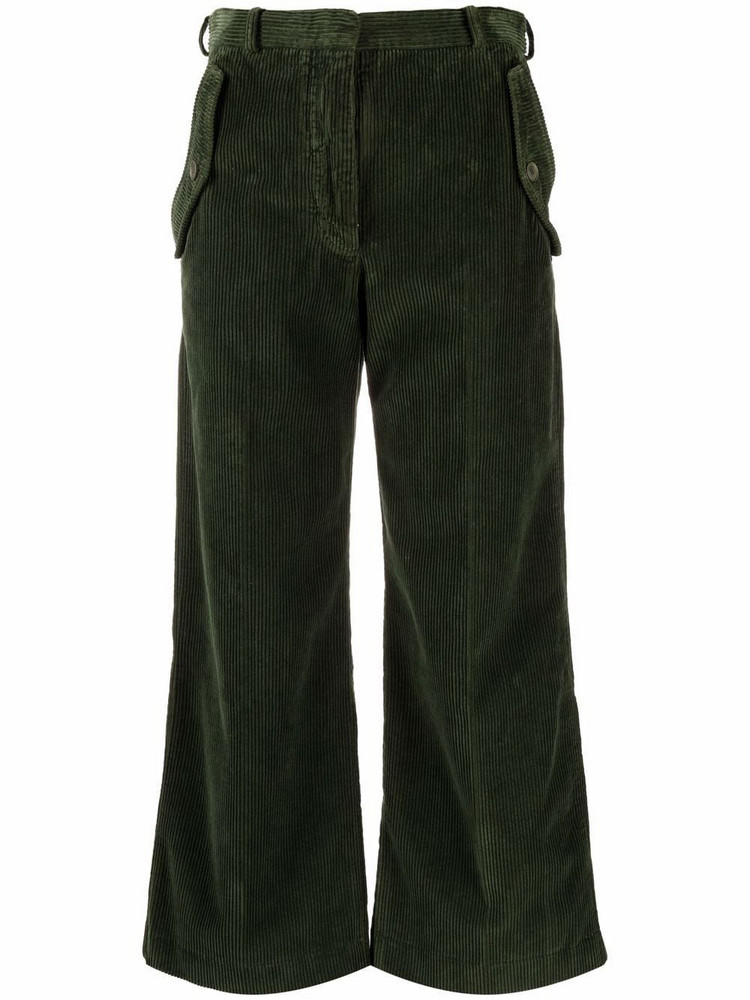KENZO x H&M Floral Reversible Silk Blend Pants Wide Leg Trousers S M L XL Green