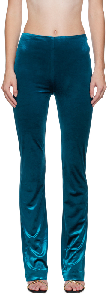 Atlein Blue Slim-Fit Trousers in turquoise