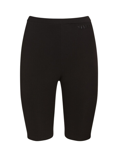VALENTINO Logo Viscose Jersey Biker Shorts in black