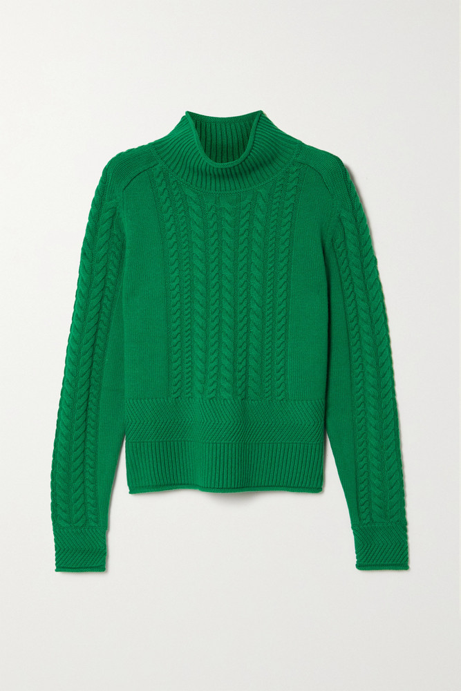 See By Chloé See By Chloé - Cable-knit Turtleneck Sweater - Green