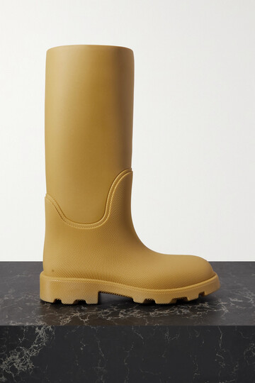 burberry - rubber knee boots - yellow