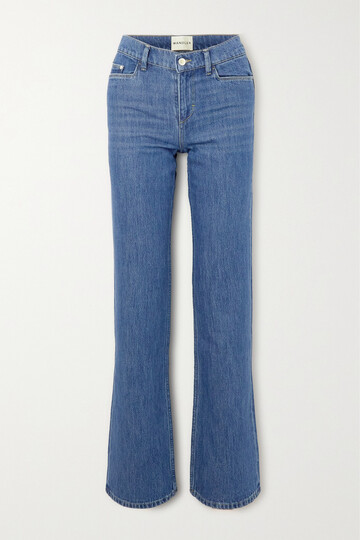 wandler - high-rise organic straight-leg jeans - blue