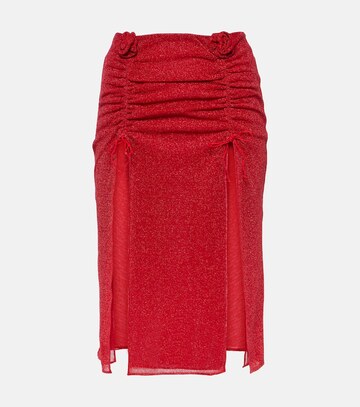 oseree oséree lumière rose midi skirt in red