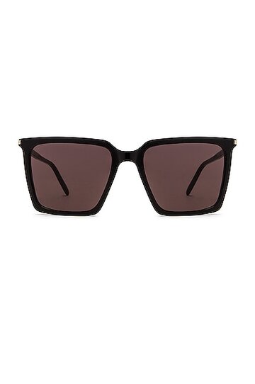 saint laurent square oversize sunglasses in black