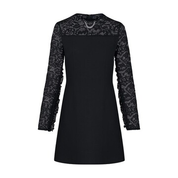 Louis Vuitton Monogram Lace Frill Sleeve Dress in noir