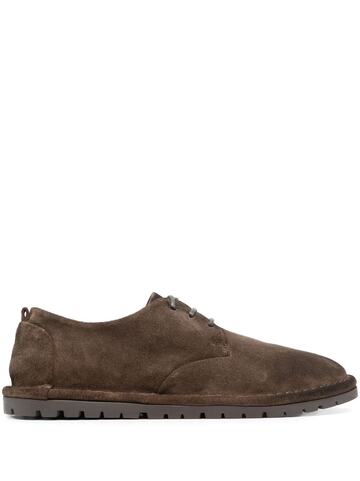 marsèll lace-up suede oxford shoes - brown