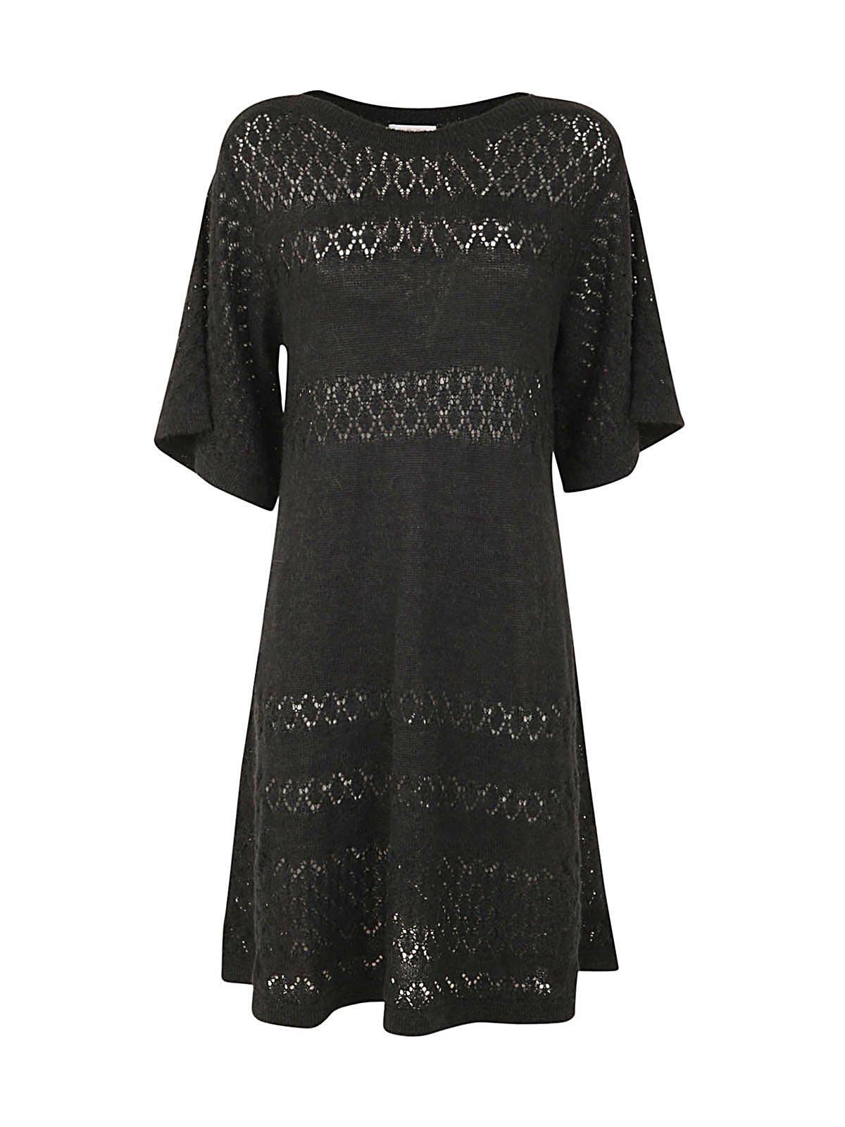 See by Chloé See by Chloé Crewneck Knitted Dress in nero
