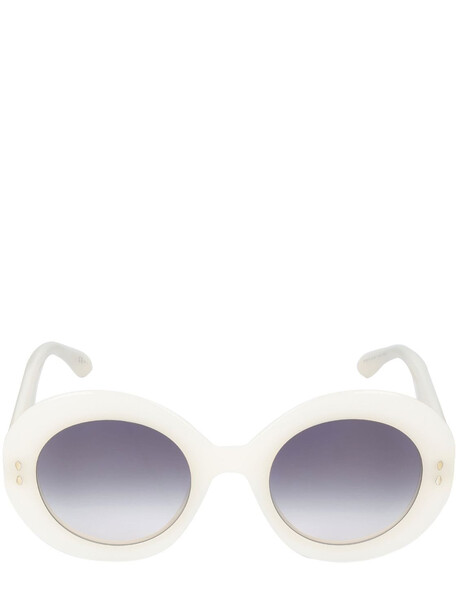 ISABEL MARANT Joany Oversize Round Acetate Sunglasses in grey / ivory