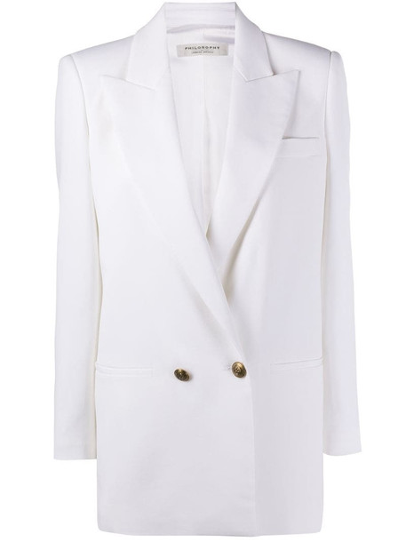 Philosophy Di Lorenzo Serafini fitted double-breasted blazer in white