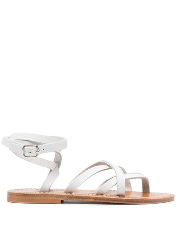 K. Jacques Zenobie ankle-strap leather sandals in white