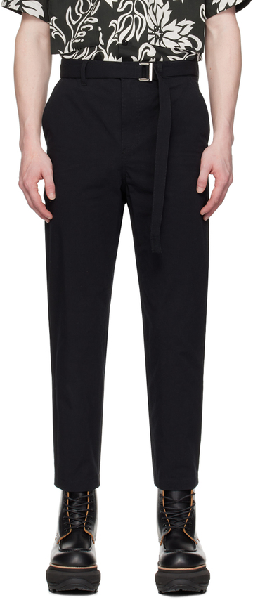 sacai black belted trousers