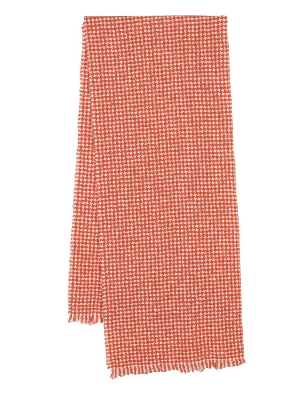 Destin houndstooth-check scarf - Orange